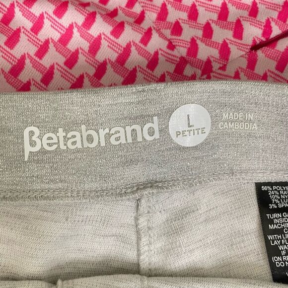 Betabrand Gray Shimmer Yoga Pull On Pants Dress LP - Picture 8 of 10